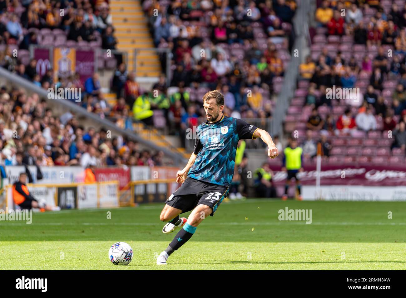 Bradford, Royaume-Uni. 26 août 2023. EFL Sky Bet League 1 : Bradford City AFC contre Crewe Alexandra FC. Jack Powell de Crewe Alexandra. Crédit Paul B Whitehurst/Alamy Live News Banque D'Images