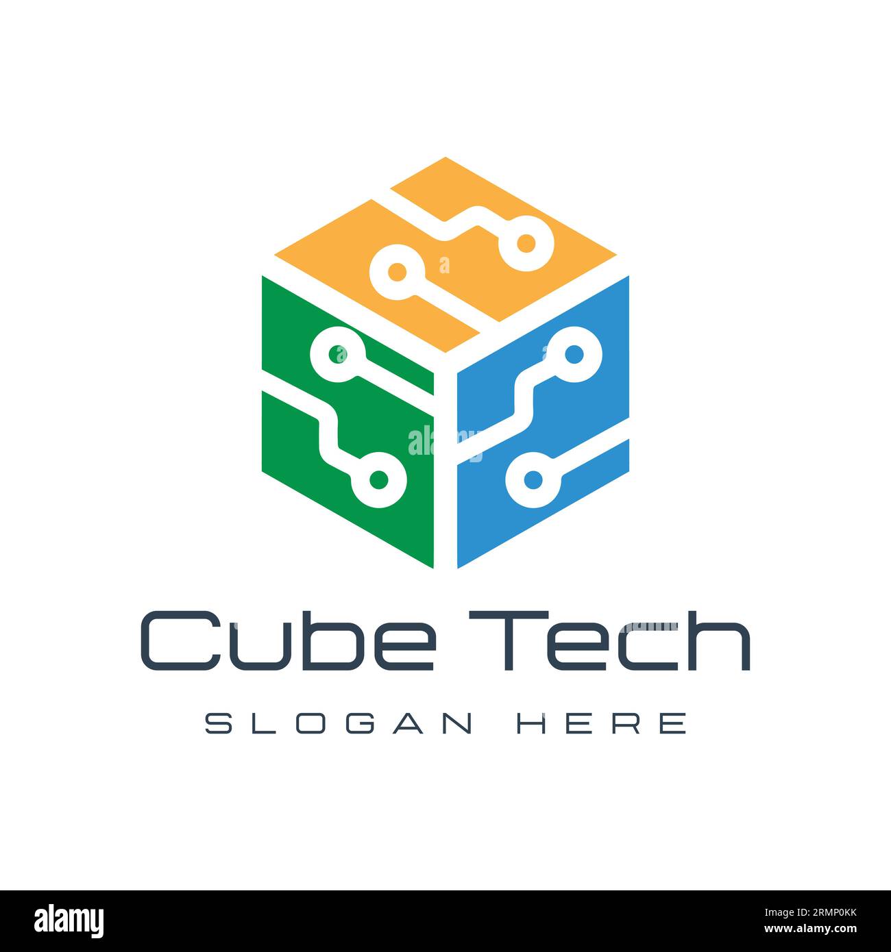 Logo Cube Tech Design logo logo carré Illustration de Vecteur