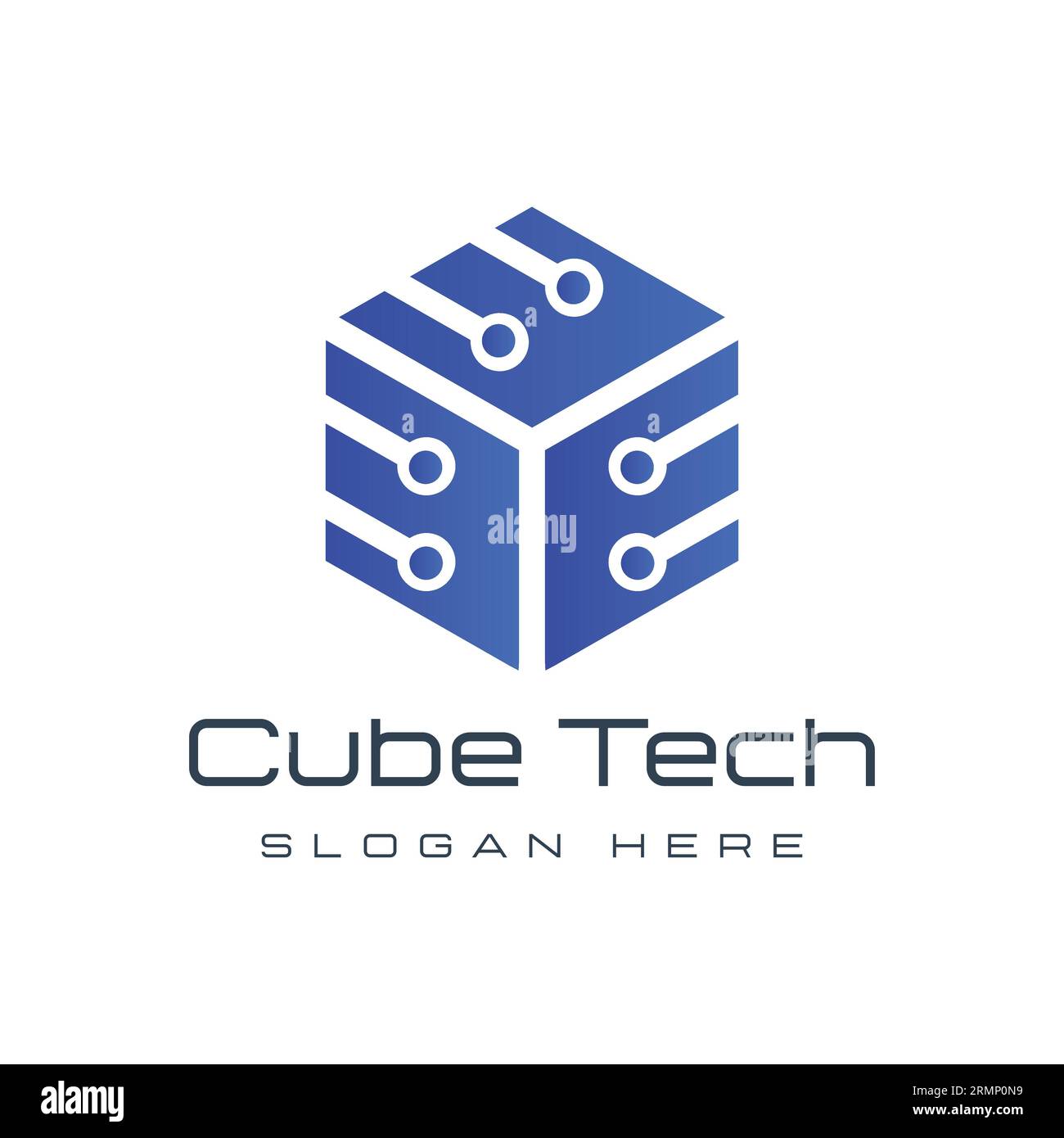 Logo Cube Tech Design logo logo carré Illustration de Vecteur