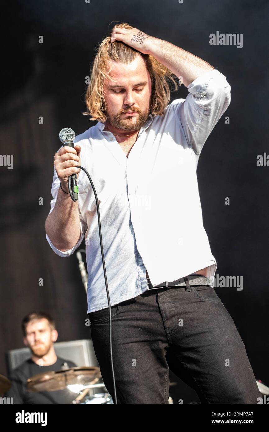 Turin Italie. 26 août 2023. Le groupe irlandais GILLA BAND se produit sur scène à Spazio211 pendant le 'Todays Festival 2023'. Banque D'Images