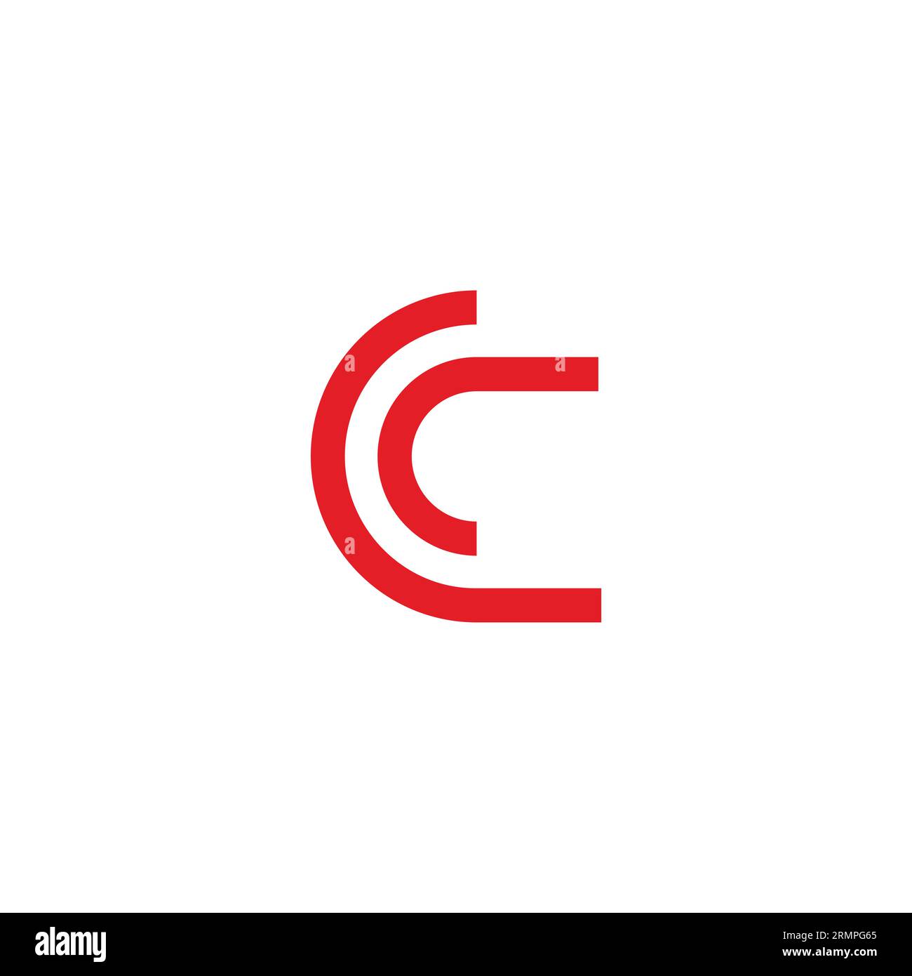 vecteur de logo de ligne de mouvement de bande de lettre cc Illustration de Vecteur