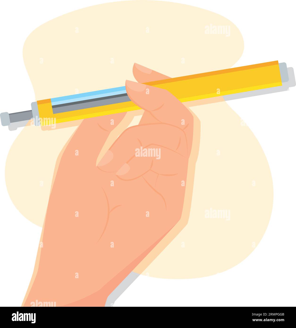 Main isolée tenant un vecteur e-cigarette Illustration de Vecteur