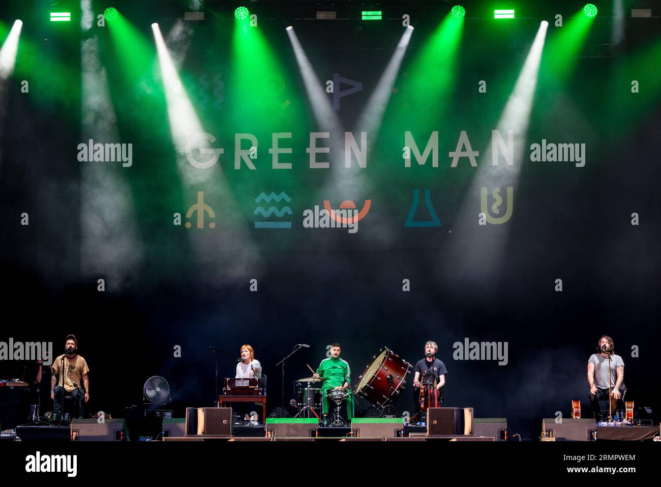 Dublin Contemporary Irish Folk Band LANKUM on Mountain Stage au Green Man Festival au pays de Galles, Royaume-Uni, août 2023. Photo : Rob Watkins Banque D'Images