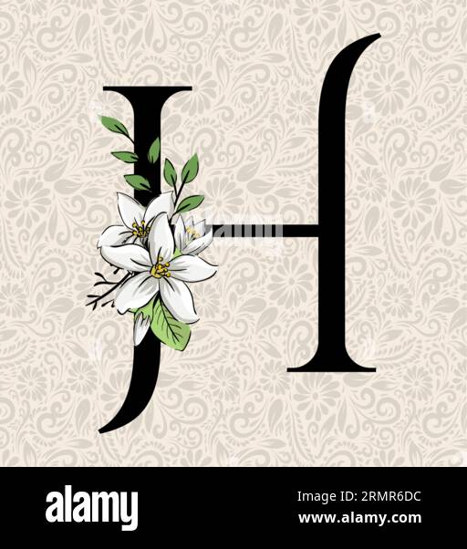 Lettre alphabétique H, Alphabet Letter Design, Alphabet Letter illustration, Latter Art, lettrage illustration, vecteur alphabet, vecteur de police Illustration de Vecteur