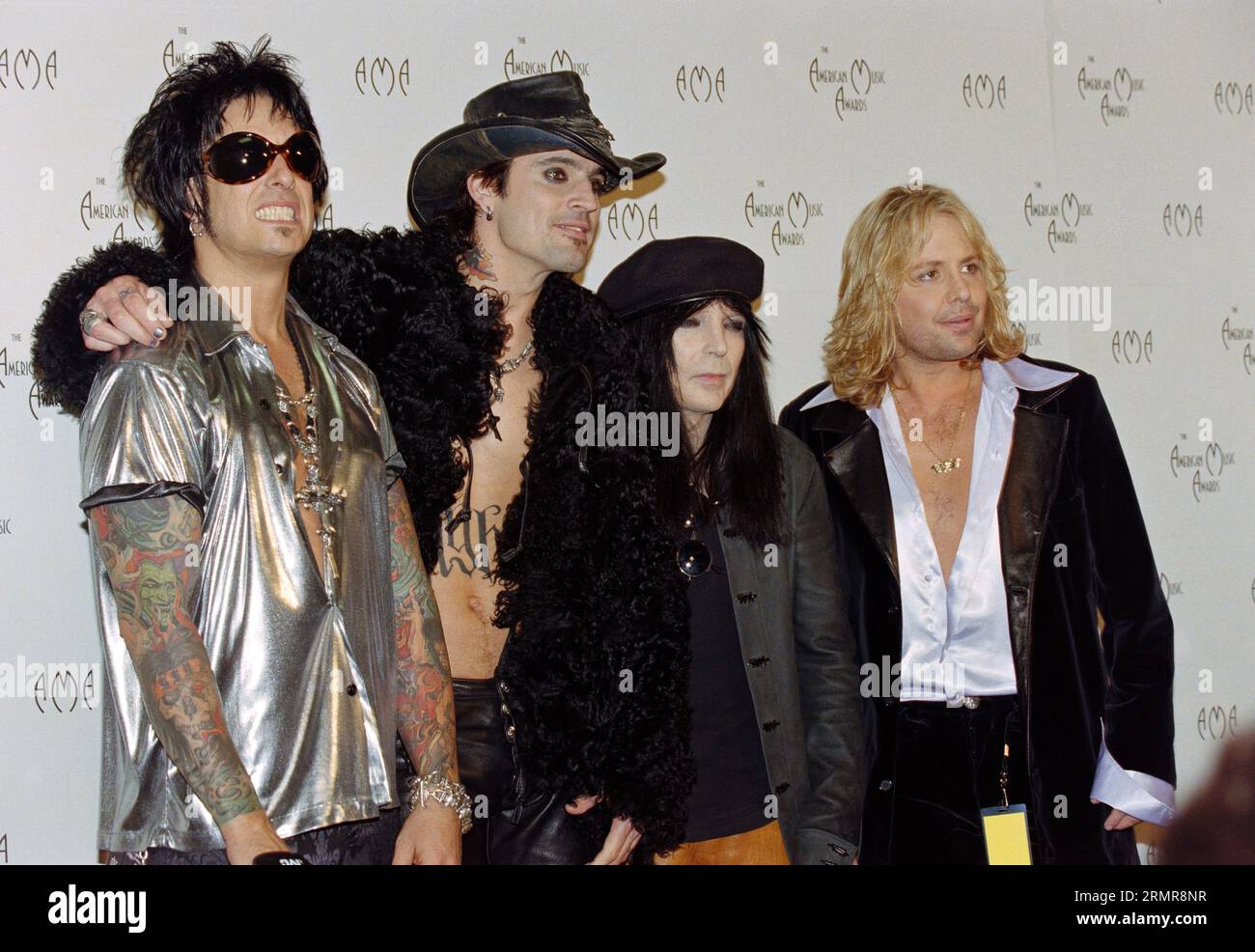 LOS ANGELES, CALIFORNIE. 27 janvier 1997 : Motley crue aux American Music Awards 1997 à Los Angeles. Photo : Paul Smith / Featureflash Banque D'Images