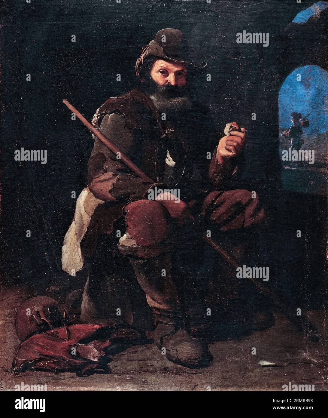 Michiel Sweerts, Old Pilgrim, portrait à l'huile sur toile, 1650 Banque D'Images