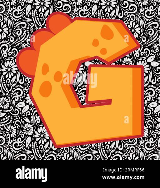 Lettre alphabétique G, Alphabet Letter Design, Alphabet Letter illustration, Latter Art, lettrage illustration, vecteur alphabet, vecteur de police Illustration de Vecteur