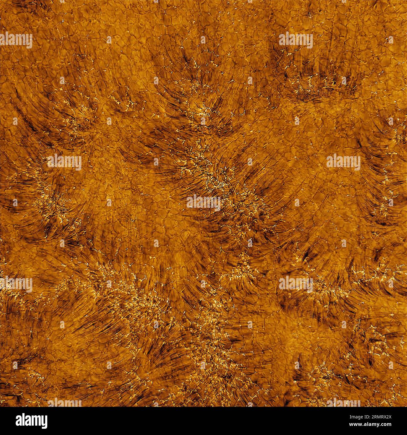 Motifs abstraits de la surface du soleil . Image brute fournie par NSO/AURA/NSF Banque D'Images