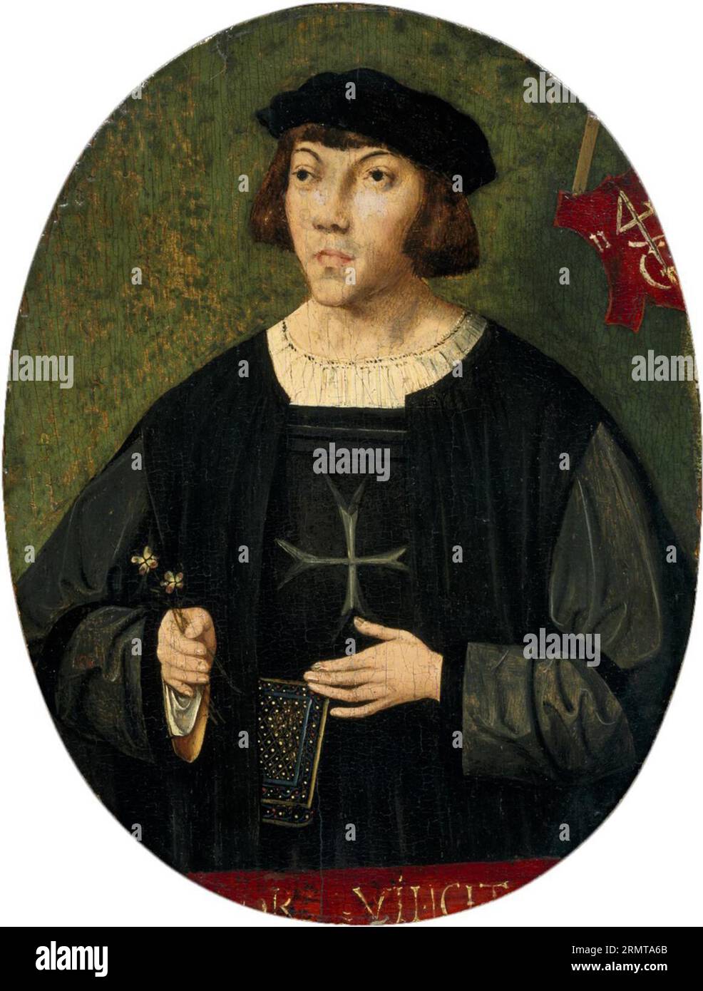 Portrait d'un Johanniter Ridder circa 1500-1520 par Jacob van Utrecht Banque D'Images