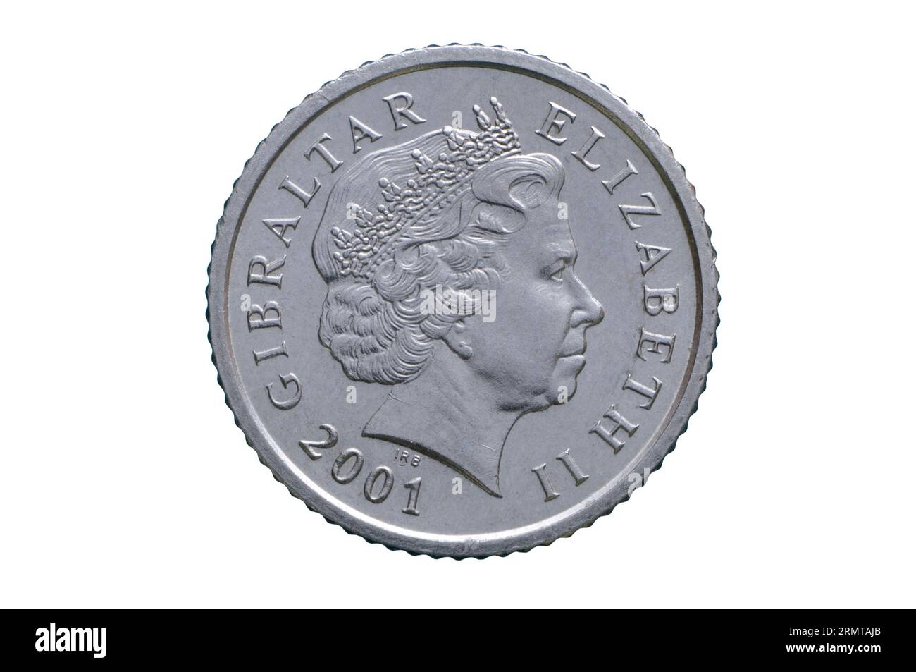 5 Pence coin, Gibraltar Banque D'Images