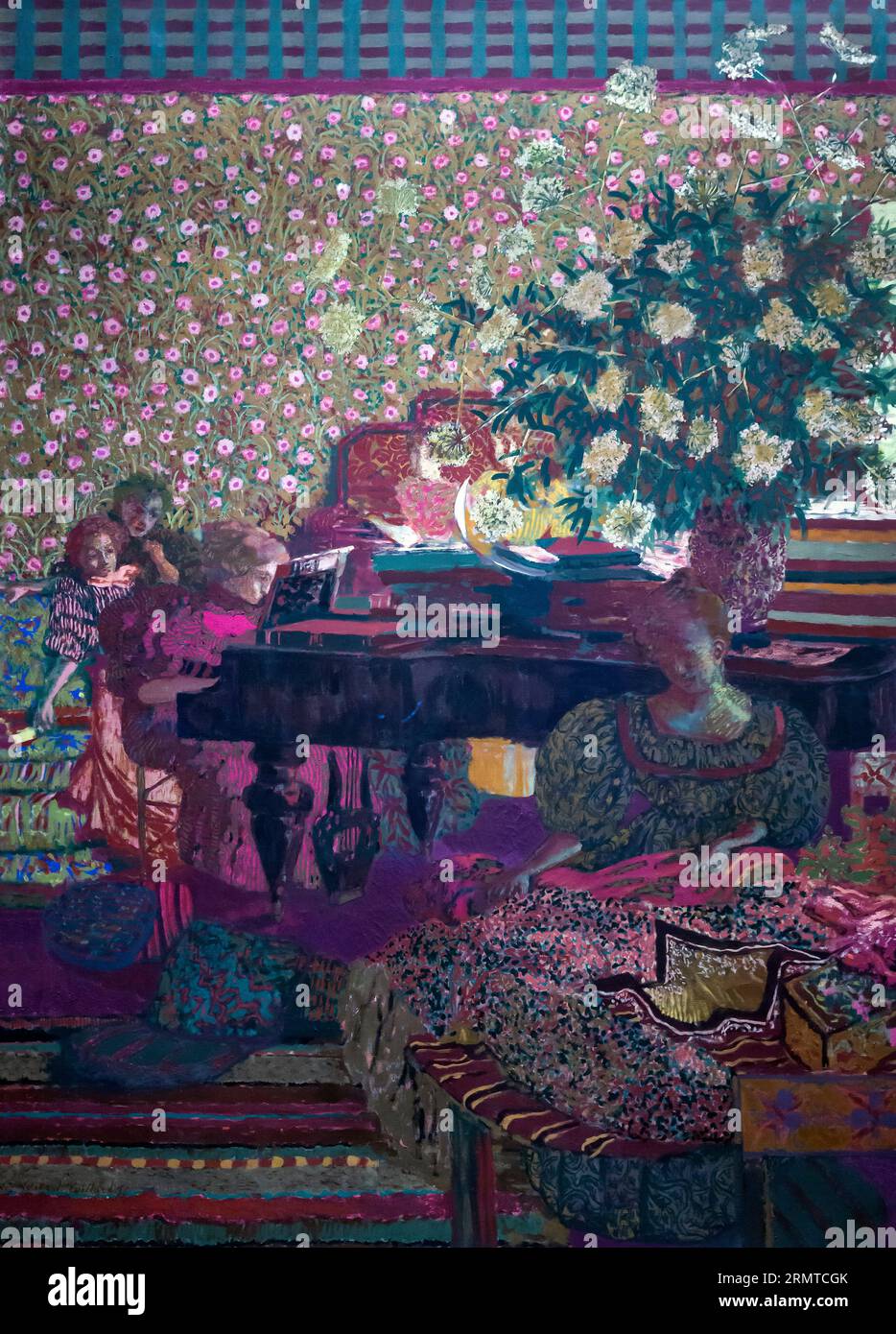 Figures in an Interior, Music, personnages dans un intérieur, la musique, Edouard Vuillard, 1896, Banque D'Images