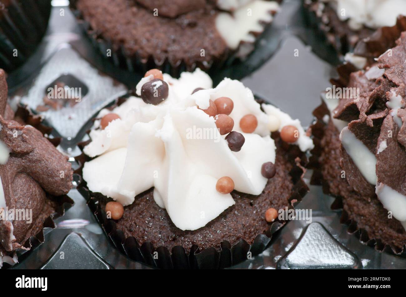 Mini petite tasse de chocolat Cake Cupcake Banque D'Images