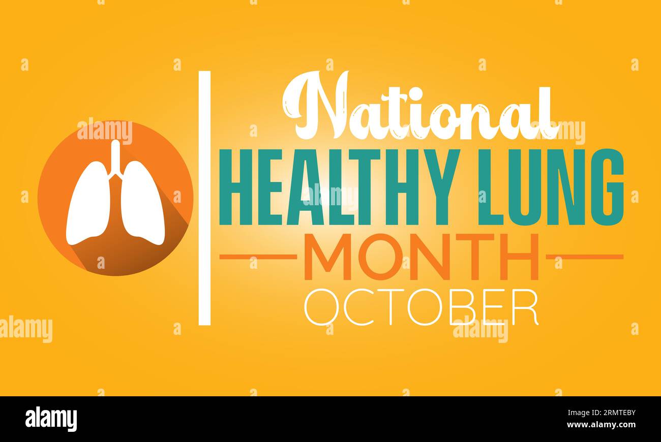 Le mois national de la santé pulmonaire donne la priorité à la défense de la santé pulmonaire, à l'éducation et à l'autonomisation pour une respiration plus forte et une vitalité à long terme. Vector Illustra Illustration de Vecteur