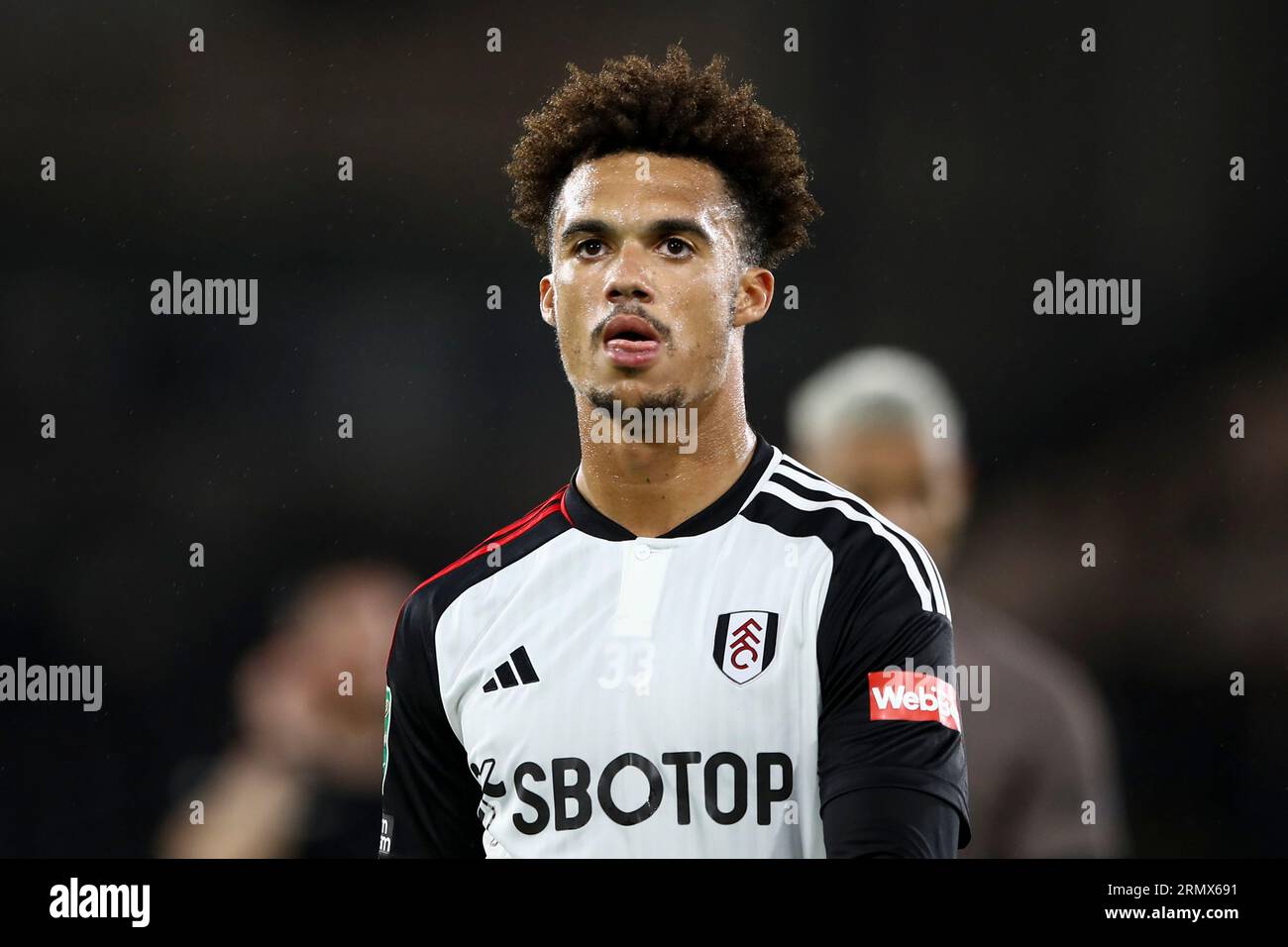 Antonee Robinson de Fulham lors du match de deuxième tour de la Carabao Cup entre Fulham et Tottenham Hotspur à Craven Cottage, Londres, le mardi 29 août 2023. (Photo : Tom West | MI News) crédit : MI News & Sport / Alamy Live News Banque D'Images