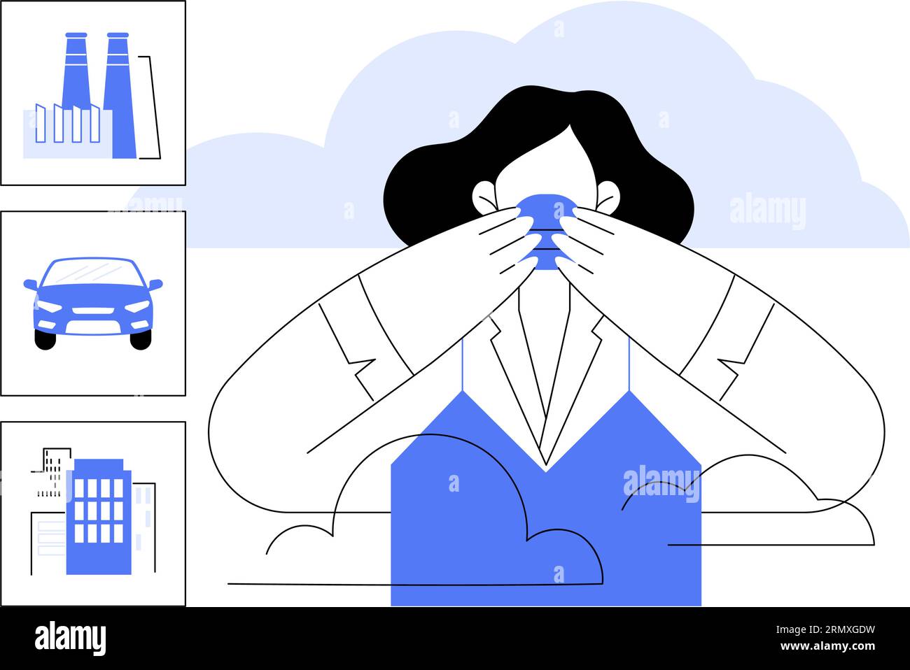 Illustration vectorielle de concept abstrait de smog. Illustration de Vecteur