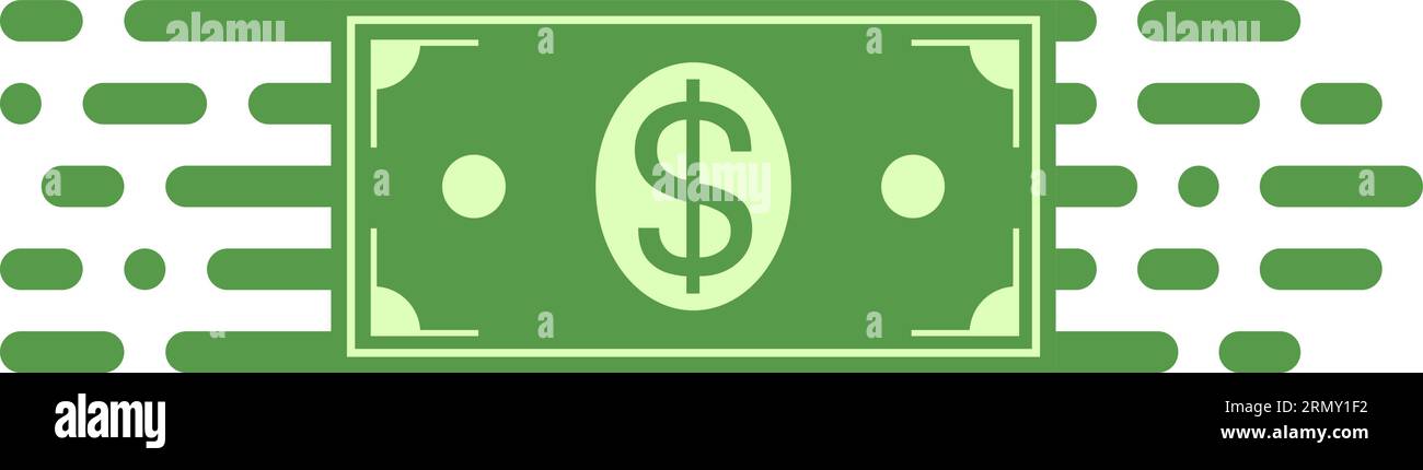 Logo transfert rapide billet d'argent dollar mouvement rapide transfert rapide Illustration de Vecteur