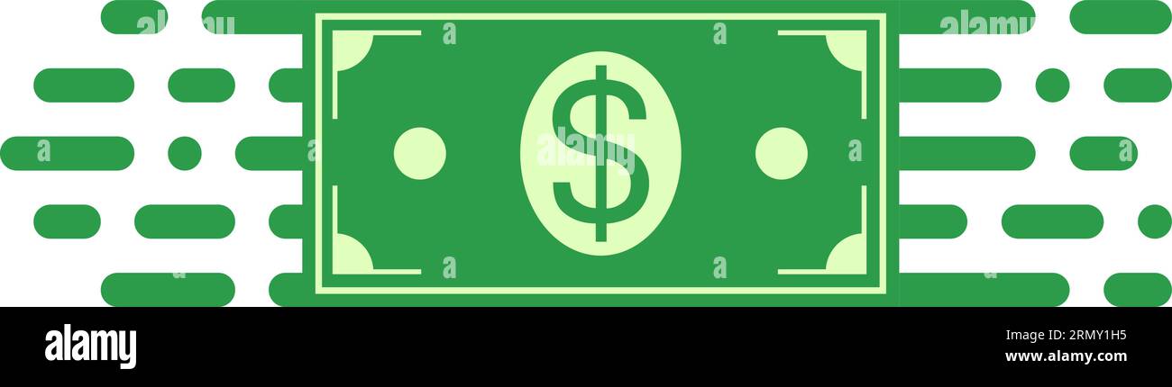 Logo transfert rapide billet d'argent mouvement rapide transfert rapide Illustration de Vecteur