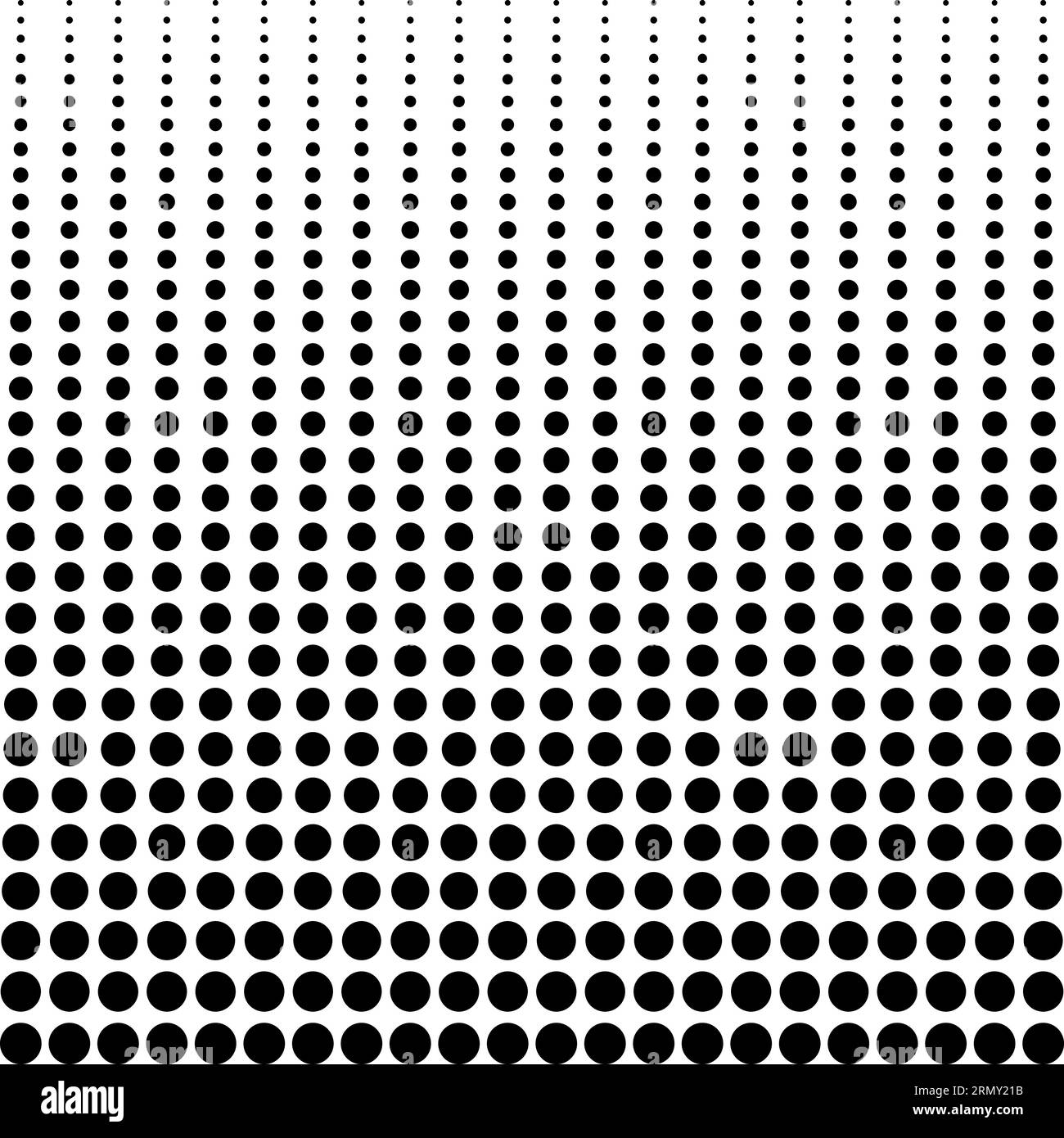 Arrière-plan demi-ton, diminuant les points noirs verticalement Illustration de Vecteur