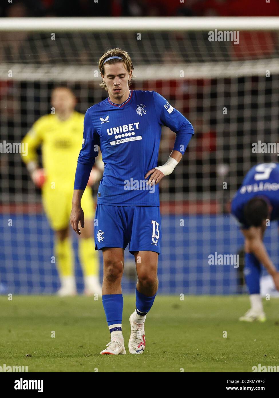 EINDHOVEN - Todd Cantwell du Rangers FC lors du match de play-off de l'UEFA Champions League entre le PSV Eindhoven et le Rangers FC au stade Phillips le 30 août 2023 à Eindhoven, aux pays-Bas. AP | taille néerlandaise | MAURICE DE PIERRE Banque D'Images