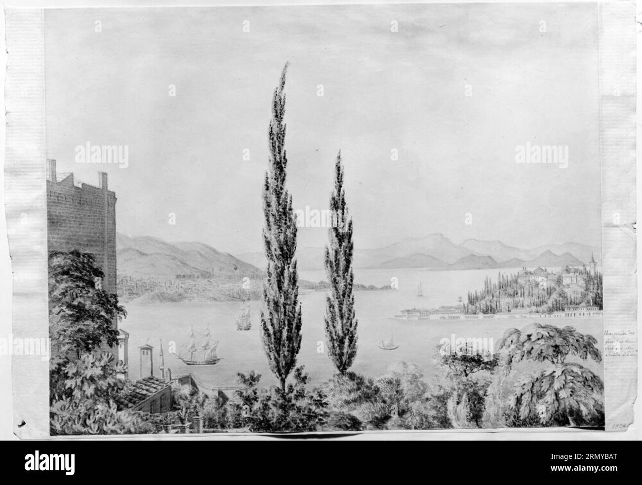 Utsikt över Konstantinopel 1824 de Carl Gustaf Löwenhielm Banque D'Images