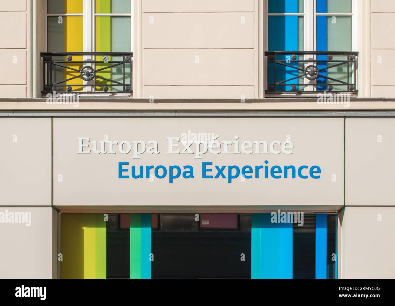 Paris, France - 08 30 2023 - Europa Experience, espace d'exposition permanent et gratuit dédié à l'Europe Banque D'Images