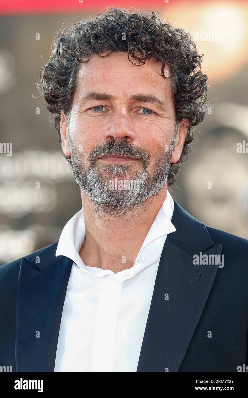 Saleh Bakri assiste à la première de Comandante et à l'ouverture du 80e Festival International du film de Venise au Palazzo del Cinema sur le Lido à Venise, Italie, le 30 août 2023. Banque D'Images