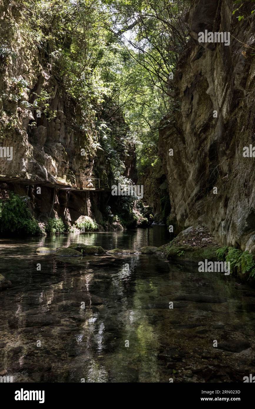 Rivière à Pinal de Amoles, Queretaro Mexique Banque D'Images