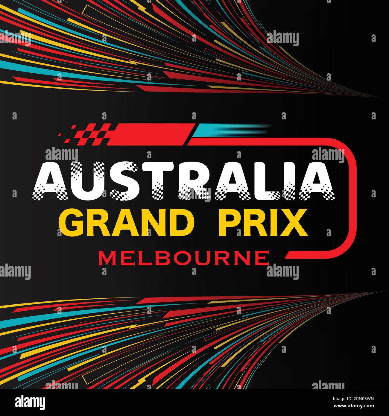 Fond d'écran Grand Prix d'Australie coloré Illustration de Vecteur