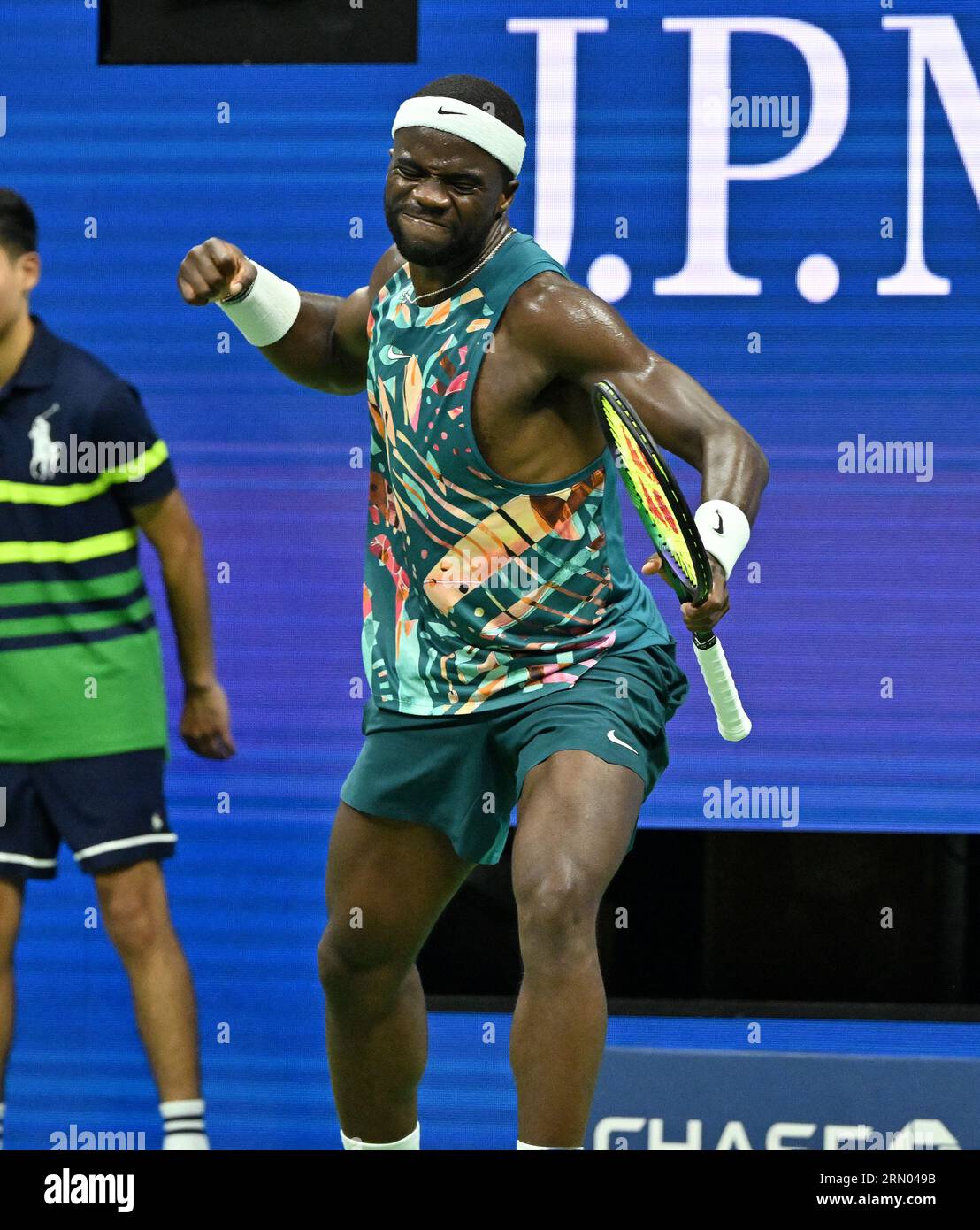 New York, États-Unis. 30 août 2023. US Open Flushing Meadows 30//08/2023 jour 3 Frances Tiafoe (USA) remporte le deuxième tour de match crédit : Roger Parker/Alamy Live News Banque D'Images