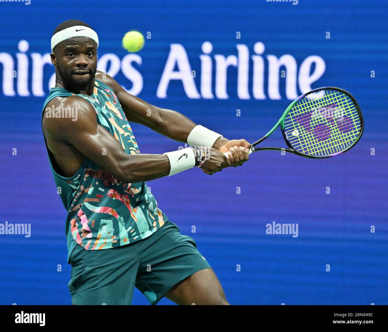 New York, États-Unis. 30 août 2023. US Open Flushing Meadows 30//08/2023 jour 3 Frances Tiafoe (USA) remporte le deuxième tour de match crédit : Roger Parker/Alamy Live News Banque D'Images