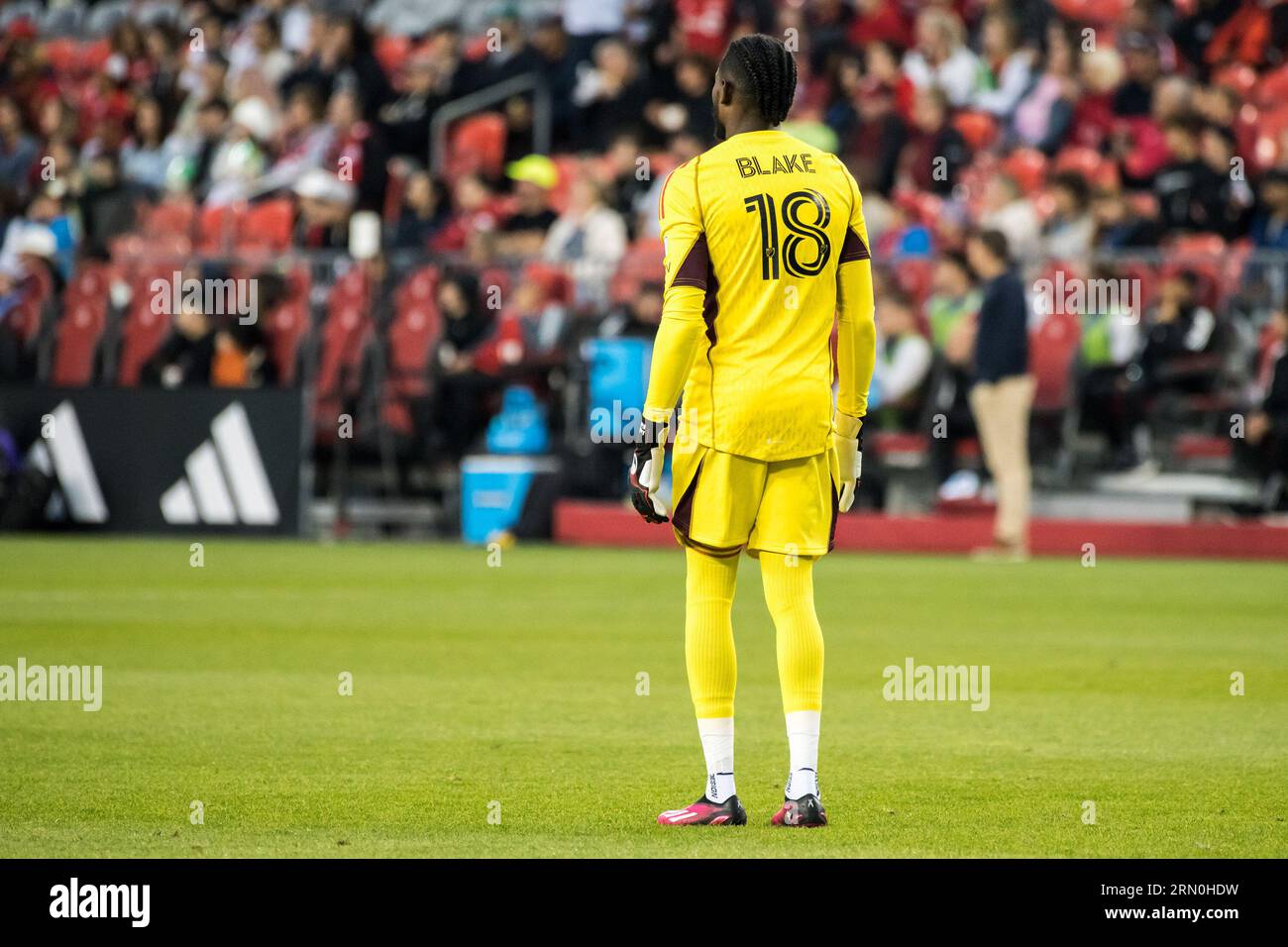 Toronto, Canada. 30 août 2023. Andre Blake de Philadelphie #18 vu pendant le match de la MLS entre le Toronto FC et Philadelphia Union au BMO Field. Score final ; Toronto 3:1 Philadelphie. (Photo Angel Marchini/SOPA Images/Sipa USA) crédit : SIPA USA/Alamy Live News Banque D'Images