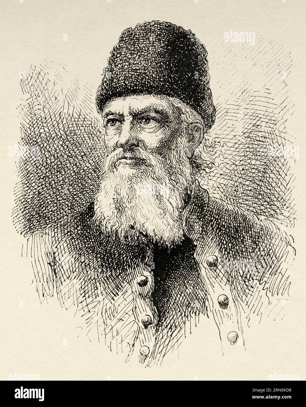 Cahabi Divan Gouverneur adjoint de Shiraz. Province de Fars, Perse, Iran. Persia, Chaldea et Susiana par Jane Dieulafoy 1881-1882. Ancienne gravure du 19th siècle du Tour du monde 1906 Banque D'Images