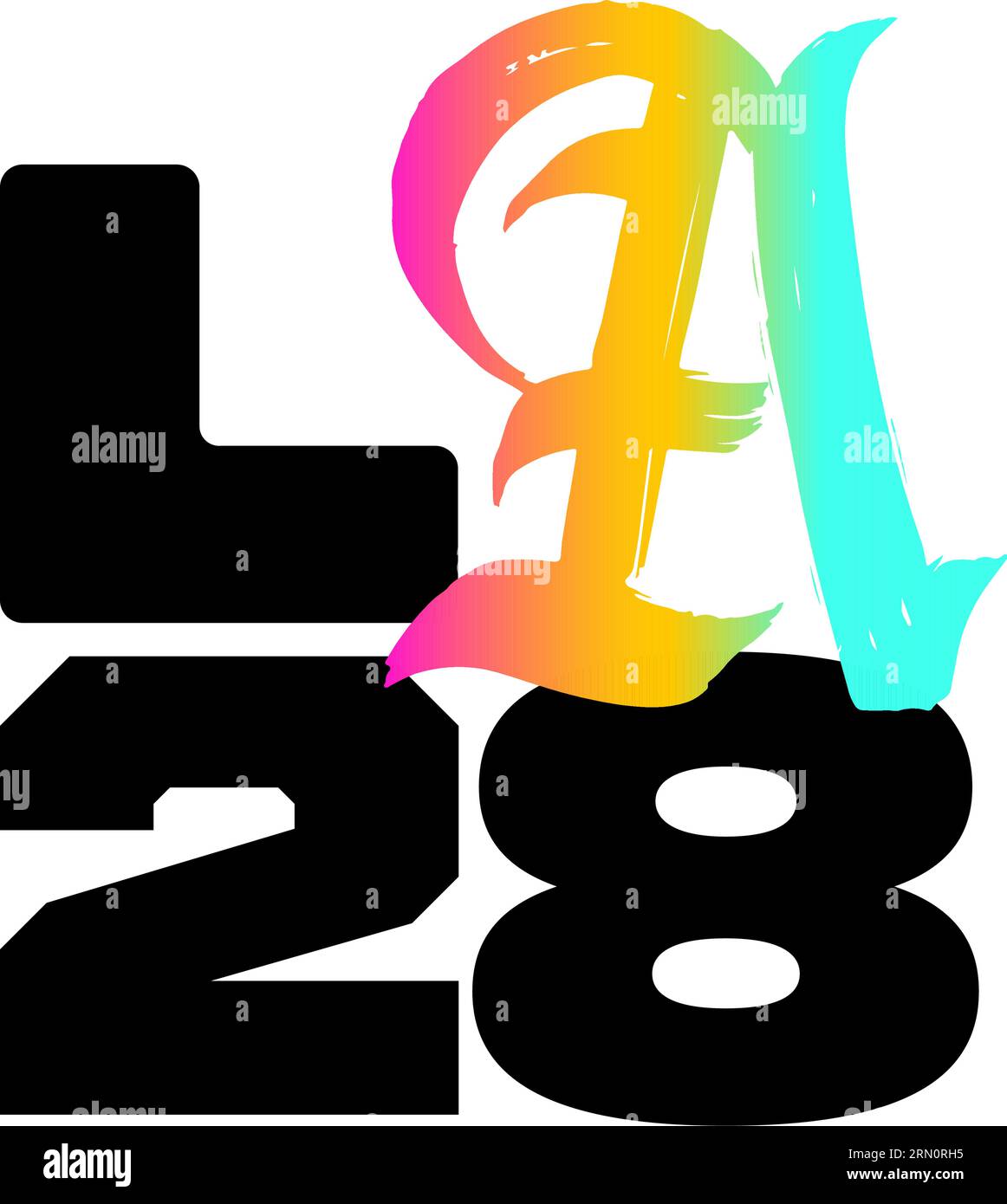 Ukraine, Kharkiv - 2 août 2023. Los Angeles, USA, logo officiel des Jeux olympiques d'été de 2028. Illustration vectorielle de jeux olympiques. Illustration de Vecteur