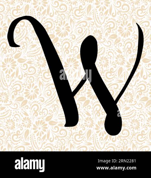 Alpha doux W UPPER , vecteur alphabet noir, vecteur alphabet, vecteur silhouette alphabet, vecteur police, Latter Art, Alphabet Vector, font Vector Illustration de Vecteur