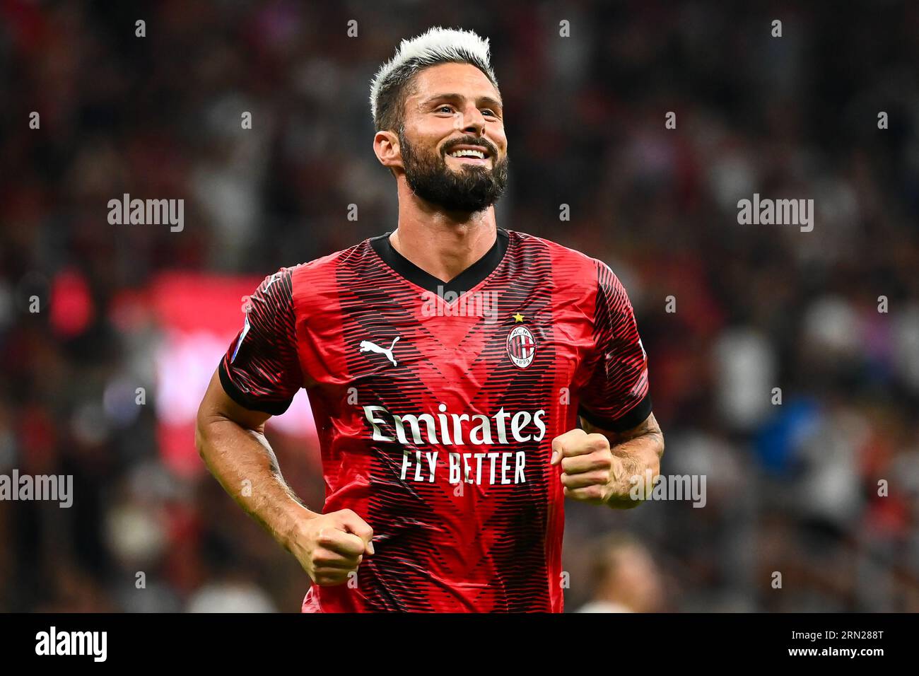 Milan, Italie - 26 août 2023 : Olivier Giroud de l'AC Milan lors du match de football Serie A AC Milan vs Torino au stade San Siro Banque D'Images