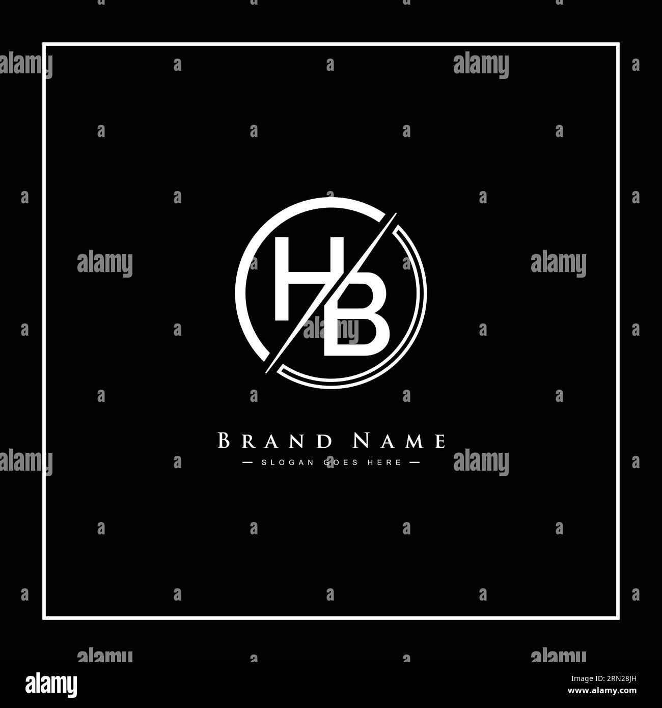 HB minimal Vector logo - logo d'entreprise simple pour Monogram H et B. Illustration de Vecteur