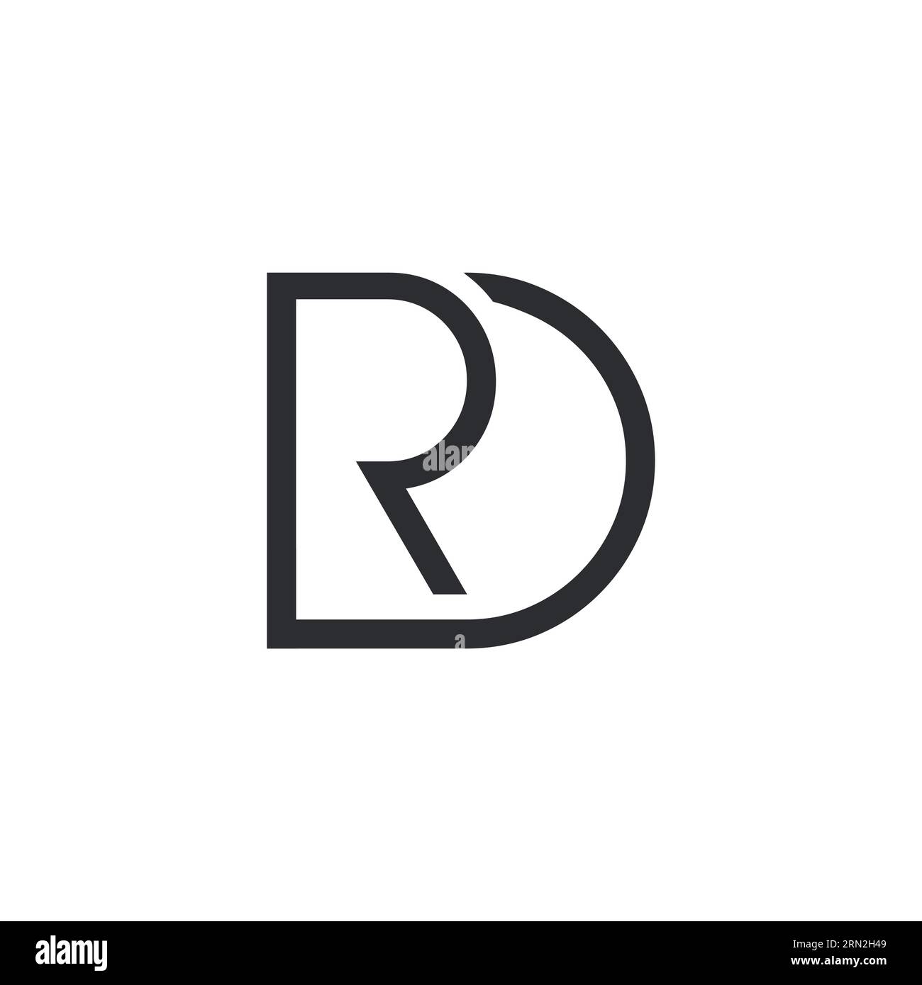 Vecteur de conception de logo RD de lettre initiale ou de logo monogramme dr. Initial RD DR Monogram logo Design Vector Template vecteur gratuit Illustration de Vecteur