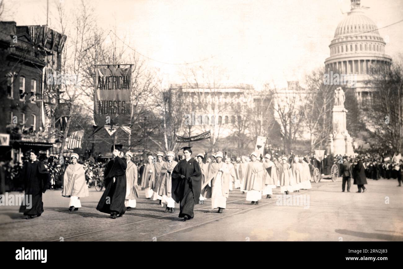 États-Unis Washington parade suffragette 3 mars 1913 Banque D'Images