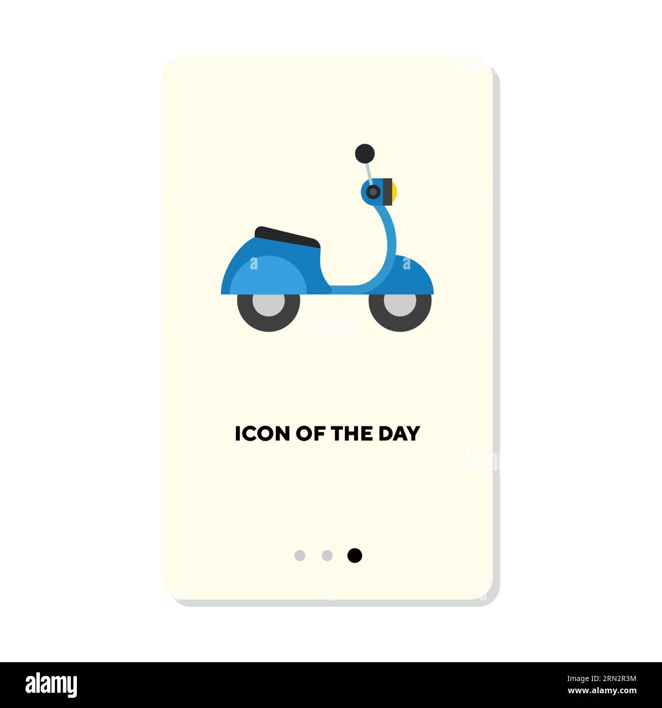 Icône plate de scooter à moteur Illustration de Vecteur