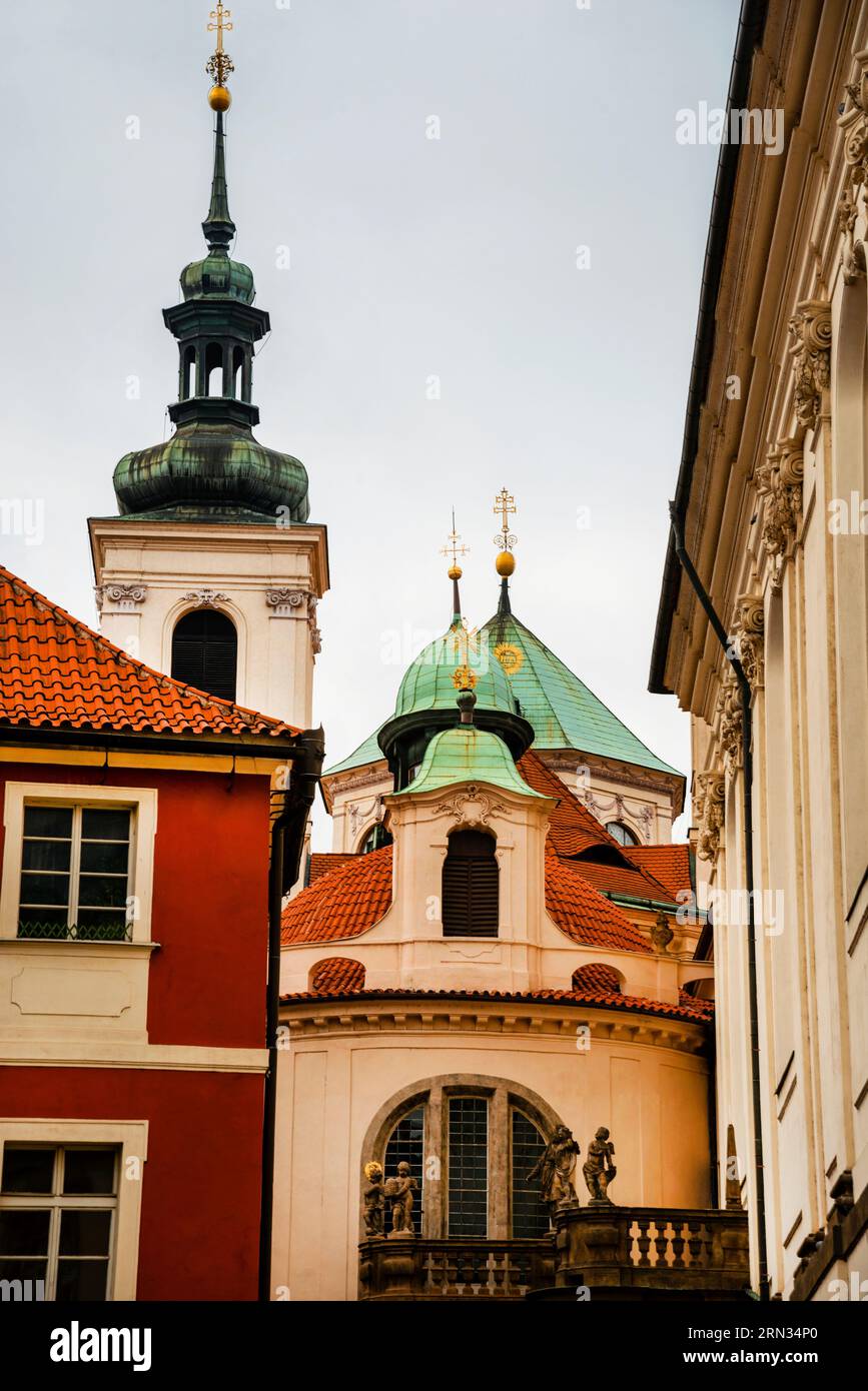 Chapelle de style baroque de l'Assomption de la Vierge Marie à Prague, République tchèque. Banque D'Images