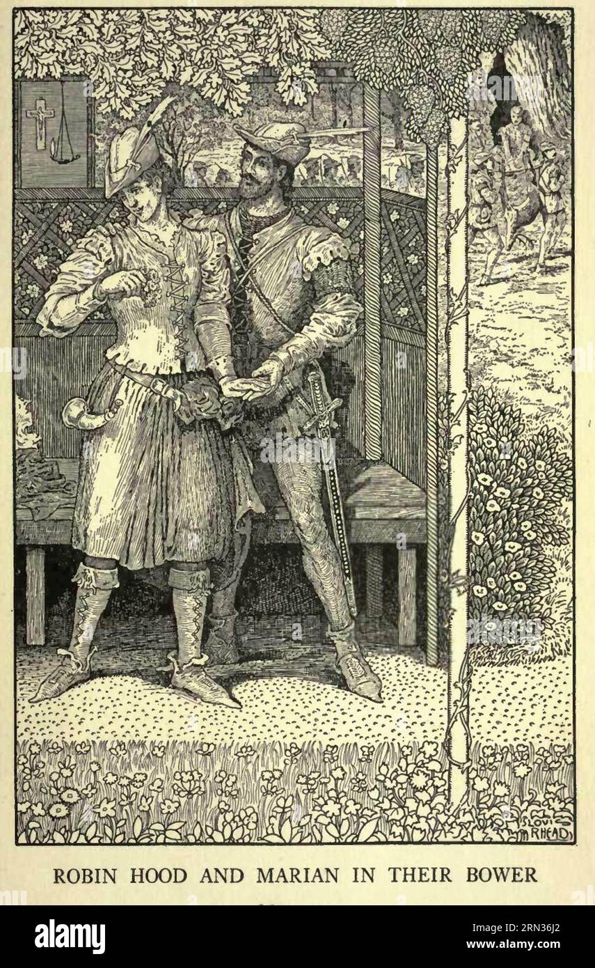 Robin Hood et Maid Marion Banque D'Images