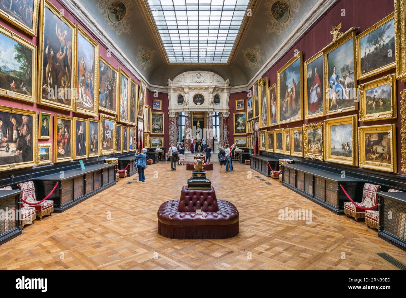France, Oise, Chantilly, le château de Chantilly, le musée Condé, la galerie de peinture Banque D'Images