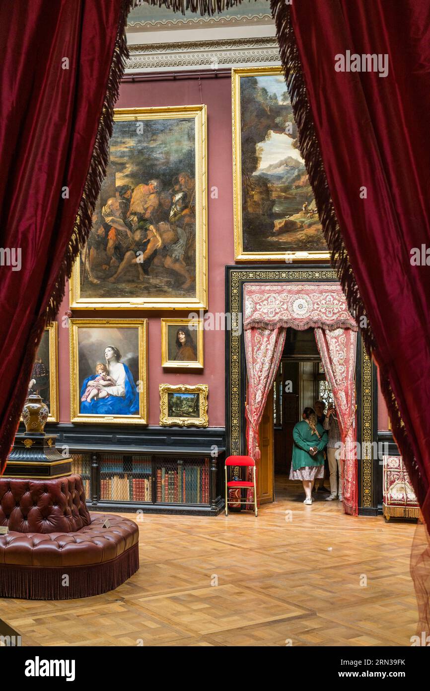France, Oise, Chantilly, le château de Chantilly, le musée Condé, la galerie de peinture Banque D'Images
