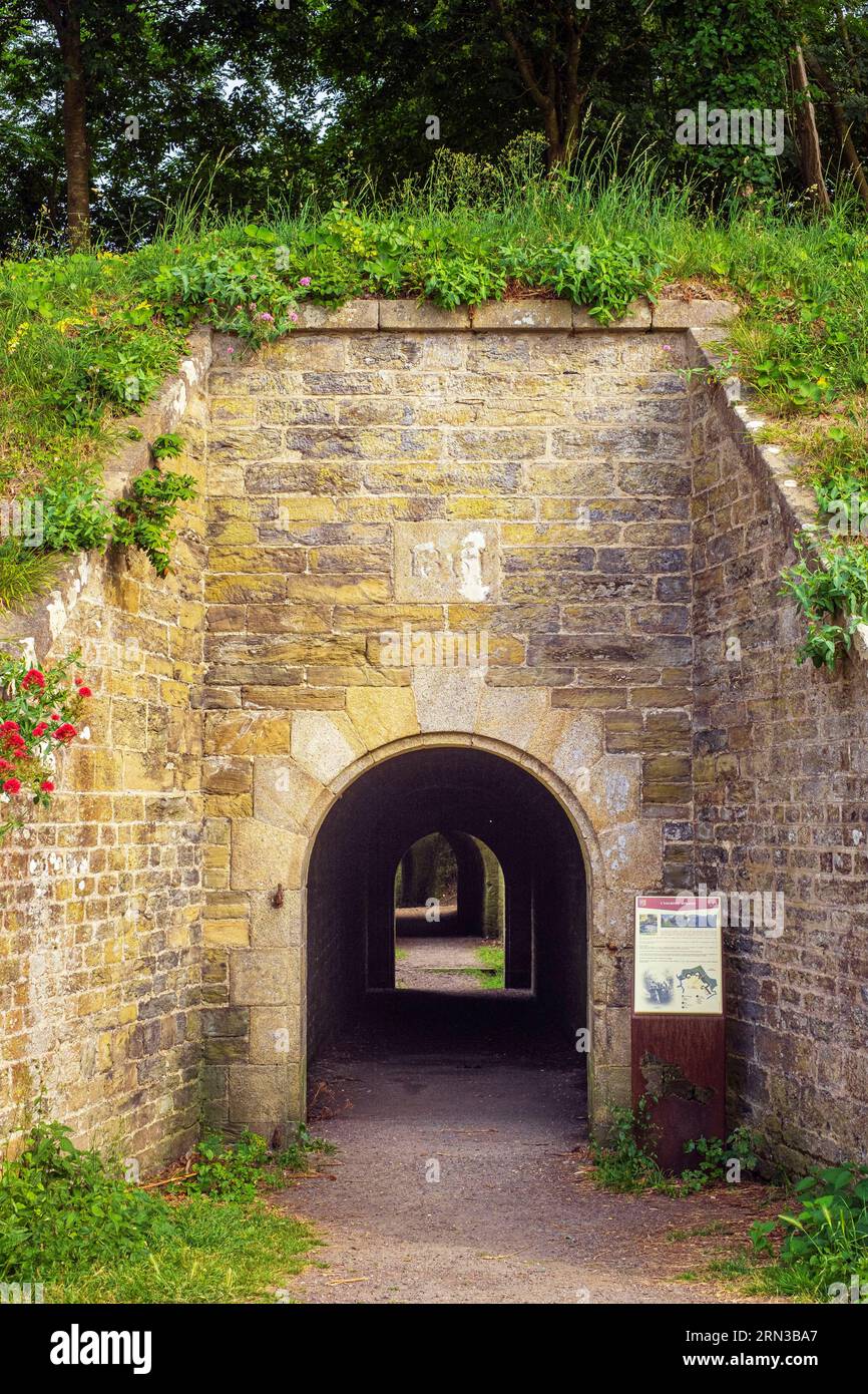 France, Morbihan, Belle Ile en Mer, le Palais, enceinte urbaine du Palais conçue par Vauban mais construite entre 1802 et 1877 par Marescot Banque D'Images