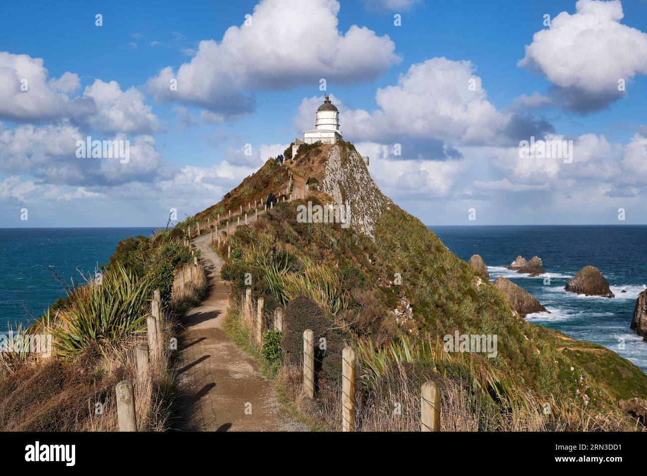 Nouvelle-Zélande, Île du Sud, Catlins Coast, Nugget point, phare de Nugget point Banque D'Images