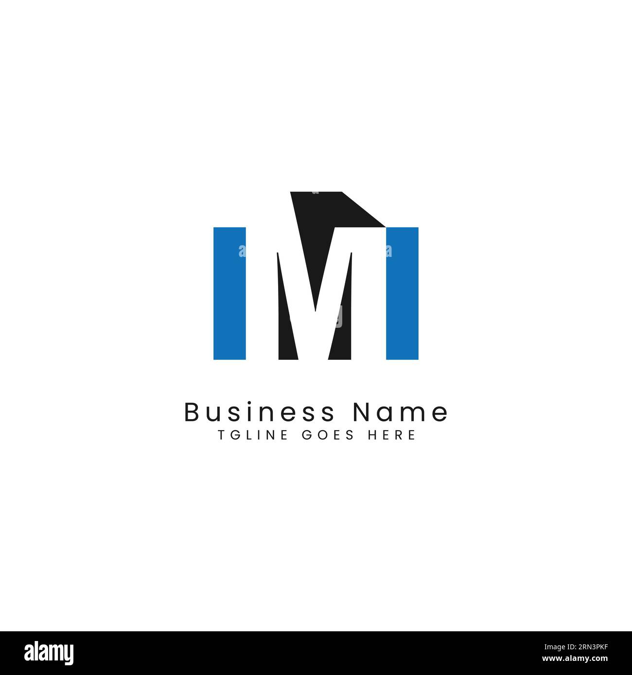 Logo lettre M, concept Design Alphabet M dans l'illustration Shadow style Illustration de Vecteur