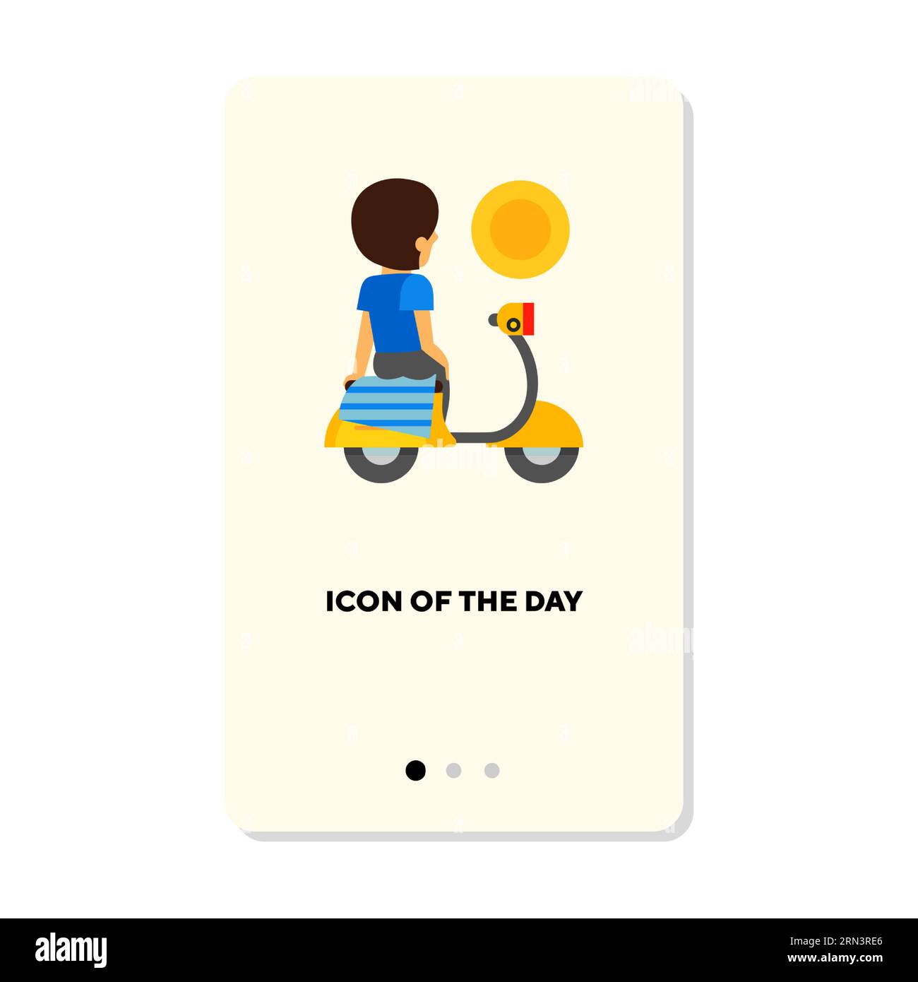 Icône de vecteur plat de scooter de moteur Illustration de Vecteur