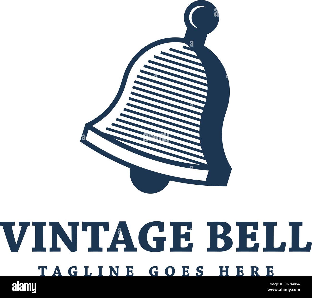 Bell Bell vecteur notification logo modèle de conception Old Classical rétro Vintage Bell logo Design Vector Illustration de Vecteur