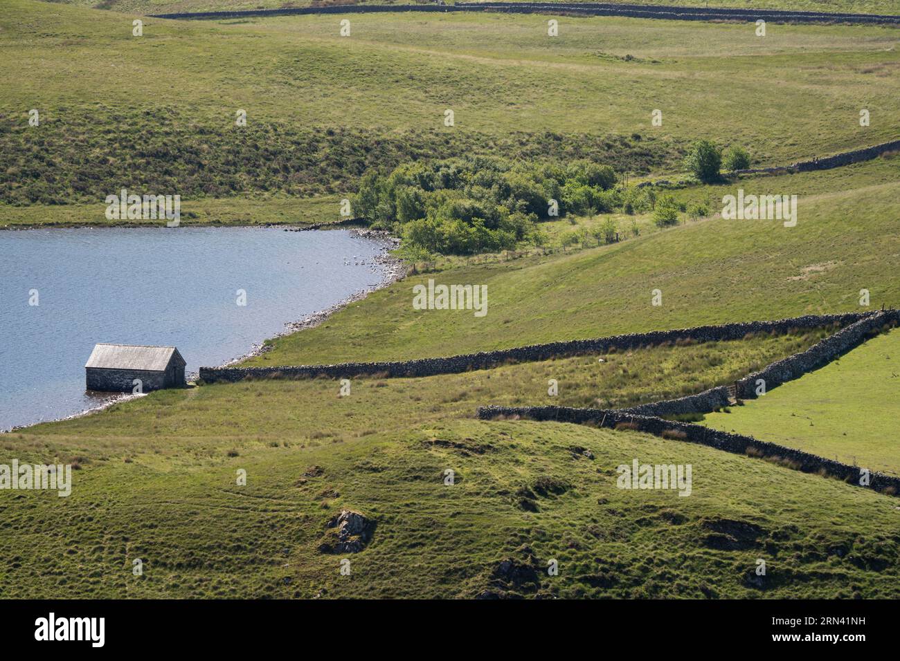 Cadair Idris et les terres agricoles environnantes vues de Pared y Cefn-hir, Llynnau Creggenen, Dolgellau, pays de Galles Banque D'Images