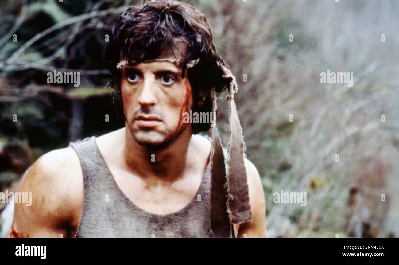PREMIER film DE SANG 1982 Orion Pictures avec Sylvester Stallone Banque D'Images